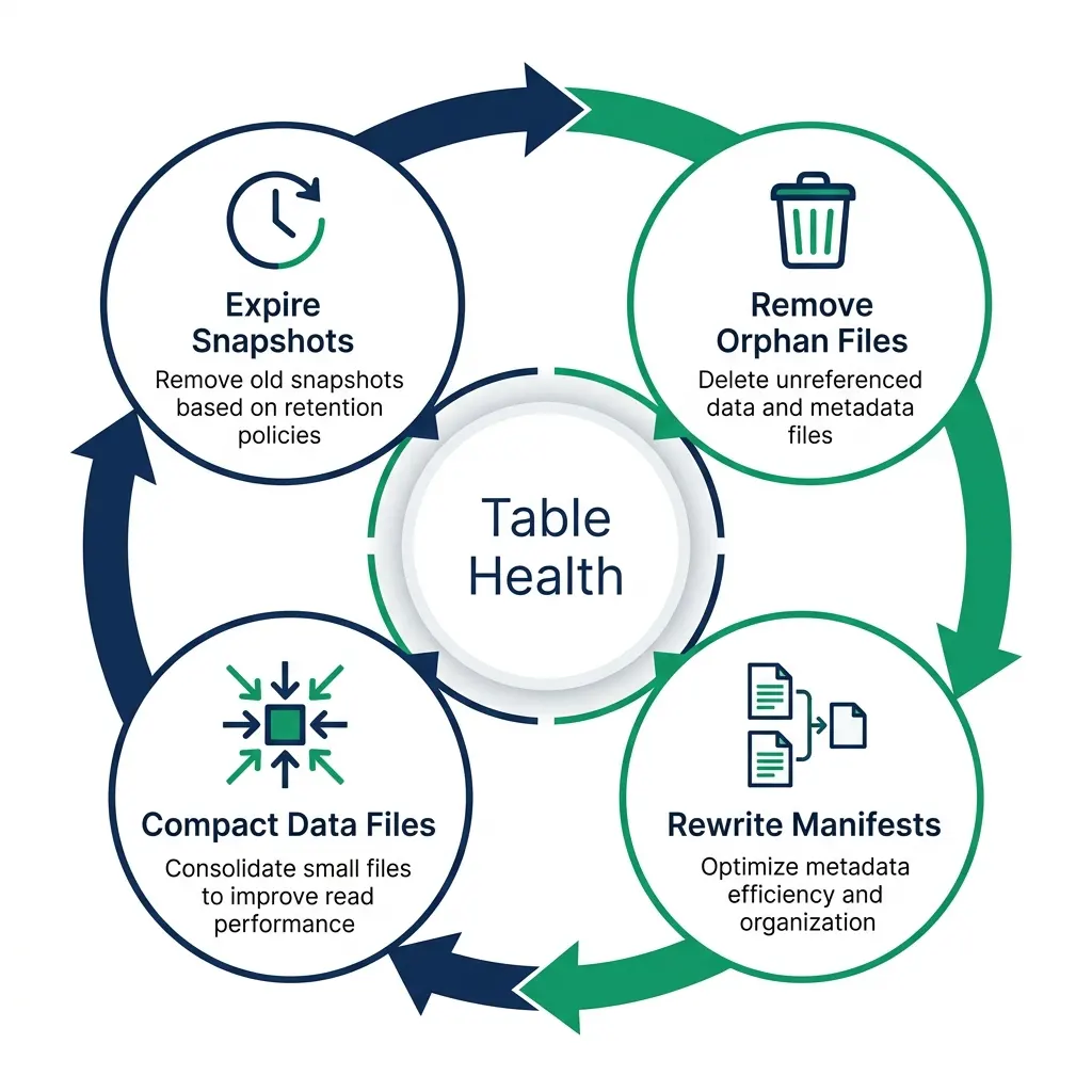 Iceberg cost optimization maintenance workflow