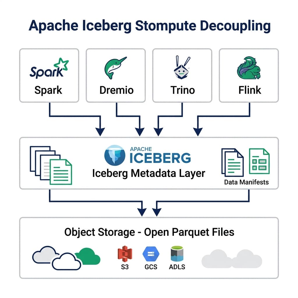Apache Iceberg storage compute decoupling architecture